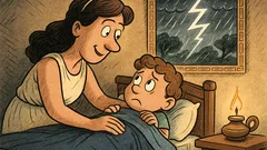 Ανέκδοτο: Καταιγίδα, και ο μικρός ζητά παρέα