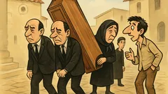 Ανέκδοτο: Κουβαλάνε φέρετρο… στο πλάι;