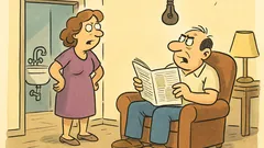 Ανέκδοτο: Αντρούλη μου, χάλασε η βρύση!