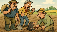 Ανέκδοτο: Τρεις γεωργοί κυνηγούν τυφλοπόντικα