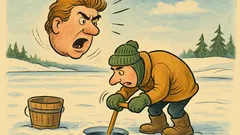 Ανέκδοτο: Ένας τύπος ψαρεύει στον πάγο