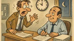 Ανέκδοτο: Δύο φίλοι στο γραφείο αργά…