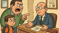 Ανέκδοτο: Ένας χαζομπαμπάς πάει στο σχολείο...