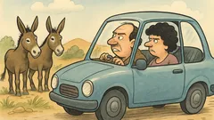 Ανέκδοτο: Ένα αντρόγυνο στο αυτοκίνητο μετά καυγά