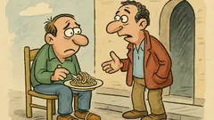 Ανέκδοτο: Δύο φίλοι συζητούν για μακαρονάδα…