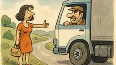 Ανέκδοτο: Μια γυναίκα κάνει ωτοστόπ