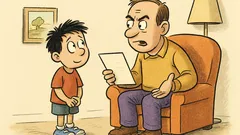 Ανέκδοτο: Γυρνάει ο Γιαννάκης από το σχολείο...