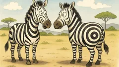 Ανέκδοτο: Υπάρχουν ζέβρες με ρίγες-στόχο;