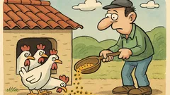 Ανέκδοτο: Κάθε πότε ταΐζουν τα κοτόπουλα στο Βέλγιο;