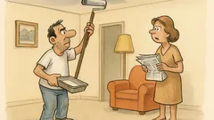 Ανέκδοτο: Ο σύζυγος βάφει το ταβάνι