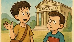 Ανέκδοτο: Δύο συμμαθητές ονειρεύονται έναν αιώνα πριν