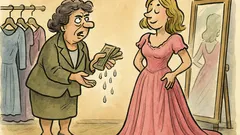 Ανέκδοτο: Μια κυρία αγοράζει πανάκριβο φόρεμα