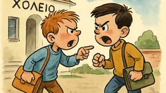 Ανέκδοτο: Τσακώνονται δύο αγοράκια στο σχολείο