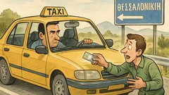 Ανέκδοτο: Μπαίνει τύπος σε ταξί Λάρισα-Θεσσαλονίκη…