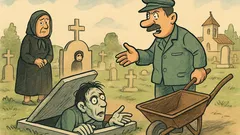 Ανέκδοτο: Ένα ζευγάρι τσακώνεται και πάει νεκροταφείο