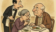 Ανέκδοτο: Ένα ηλικιωμένο ζευγάρι πάει εστιατόριο