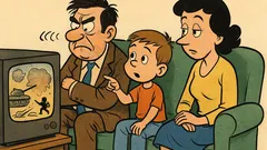 Ανέκδοτο: Ο Γιωργάκης ρωτάει τον μπαμπά στην TV