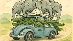 Ανέκδοτο: Πέντε ελέφαντες σε Φολκσβάγκεν;