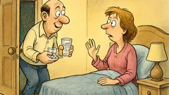 Ανέκδοτο: Ο σύζυγος μπαίνει με ασπιρίνες…