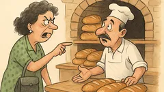 Ανέκδοτο: Η κυρία στο φούρναρη εξαγριώνεται...