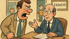 Ανέκδοτο: Πάει ένας χαζομπαμπάς στο σχολείο…