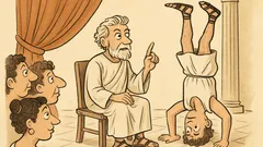 Ανέκδοτο: Στέκομαι ανάποδα—πάει αίμα στο κεφάλι;