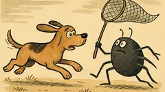 Ανέκδοτο: Ο σκύλος πιάνει τσιμπούρια, όχι σκύλους