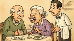 Ανέκδοτο: Ένα ηλικιωμένο ζευγάρι στο εστιατόριο...