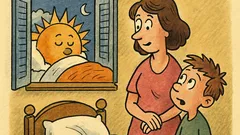 Ανέκδοτο: Τι κάνει ο ήλιος το βράδυ, μαμά;