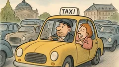 Ανέκδοτο: Στο Παρίσι, ένα ταξί πάει αργά