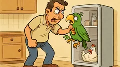 Ανέκδοτο: Ένας παπαγάλος δίνει τον λόγο του