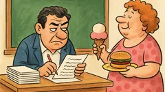 Ανέκδοτο: Θα διορθώσω γραπτά όταν κάνω δίαιτα