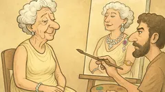 Ανέκδοτο: Μια ηλικιωμένη ζητά πορτρέτο με διαμάντια