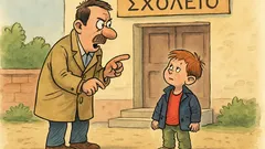 Ανέκδοτο: Ο μπαμπάς στο παιδί «Κουμπώσου!»