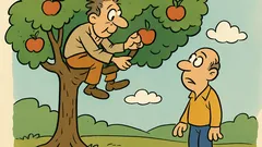 Ανέκδοτο: Ένας τρελός πάνω σε ένα δέντρο