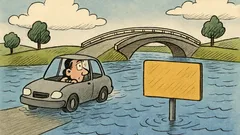 Ανέκδοτο: Πινακίδα λέει «Κάτω απ’ το νερό…»