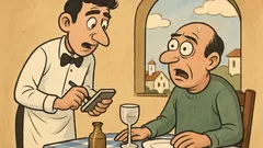 Ανέκδοτο: Το γκαρσόνι λέει στον πελάτη...