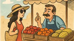 Ανέκδοτο: Μια Ελληνοαμερικάνα πάει στον μανάβη