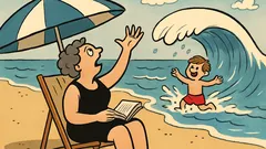 Ανέκδοτο: Μια μάνα στην παραλία φωνάζει…