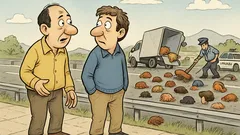 Ανέκδοτο: Ανατράπηκε φορτηγό με περούκες στην εθνική!