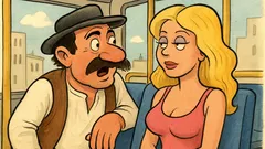 Ανέκδοτο: Ένας χωριάτης στο αστικό με ξανθιά