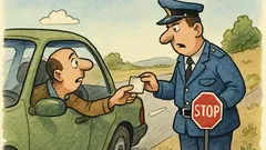 Ανέκδοτο: Ένας οδηγός τρέχει, ο αστυνομικός σταματά