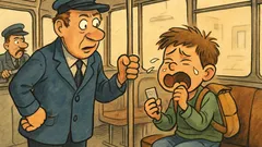 Ανέκδοτο: Ένα παιδί στο λεωφορείο κλαίει…