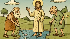 Ανέκδοτο: Παίζουν γκολφ Μωυσής, Χριστός, γεράκος