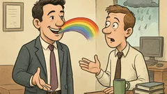 Ανέκδοτο: Νεόνυμφος στη δουλειά για ουράνιο τόξο