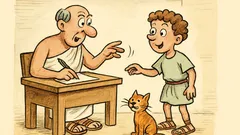 Ανέκδοτο: Κλίνε, παιδί μου, τη «γάτα»!