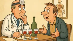 Ανέκδοτο: Γιατρός: Πόσο κρασί πίνεις;