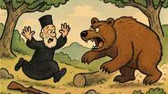 Ανέκδοτο: Ένας παπάς πάει για κυνήγι αρκούδας