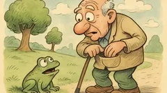Ανέκδοτο: Ένας γεράκος βρίσκει ένα βατράχι…