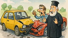 Ανέκδοτο: Παπάς με Yugo τρακάρε Ferrari